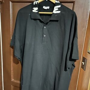 Alexander McQueen Black Polo with White Collar Detail